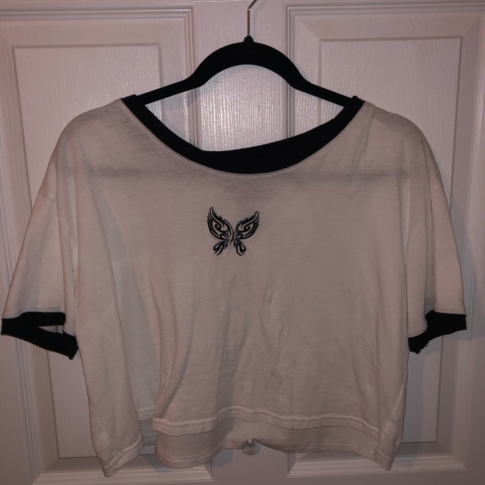 A.Lab butterfly Cropped T-shirt